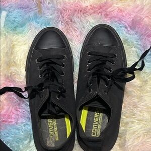 Converse Women's Black and Beige Sneakers